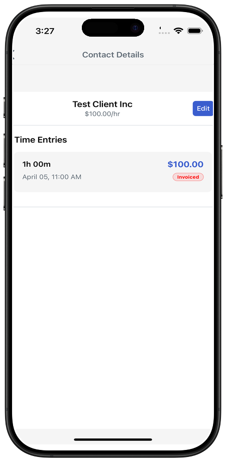 Converting time entries to an invoice